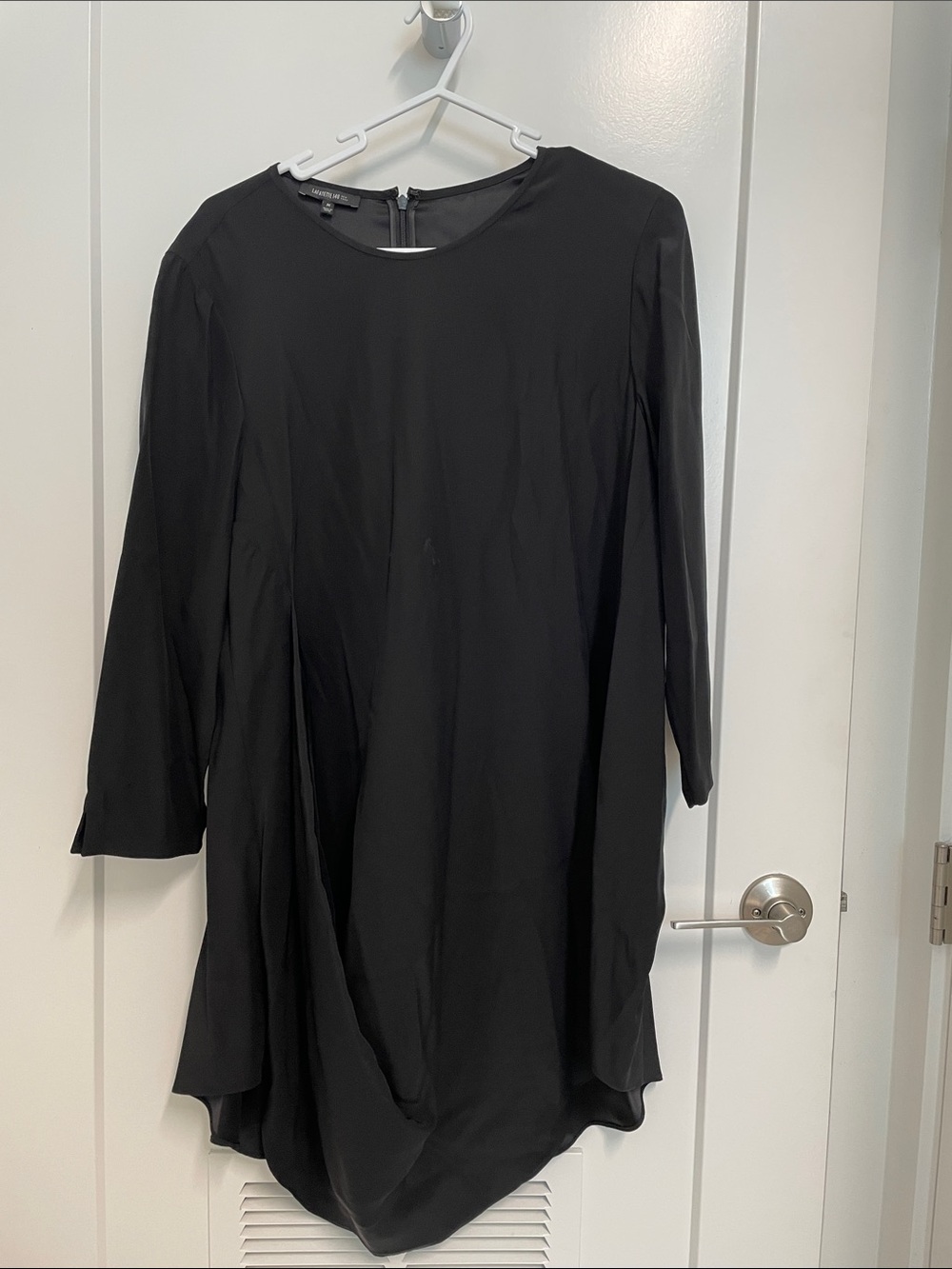 Lafayette 148 New York Black Long Sleeve Shift Dress